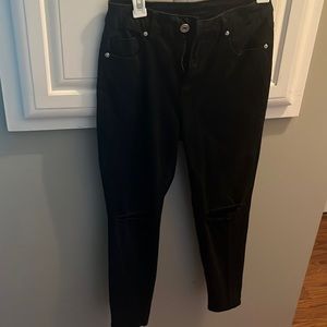 Ripped Black Skinny jeans from Rue21 worn more than once